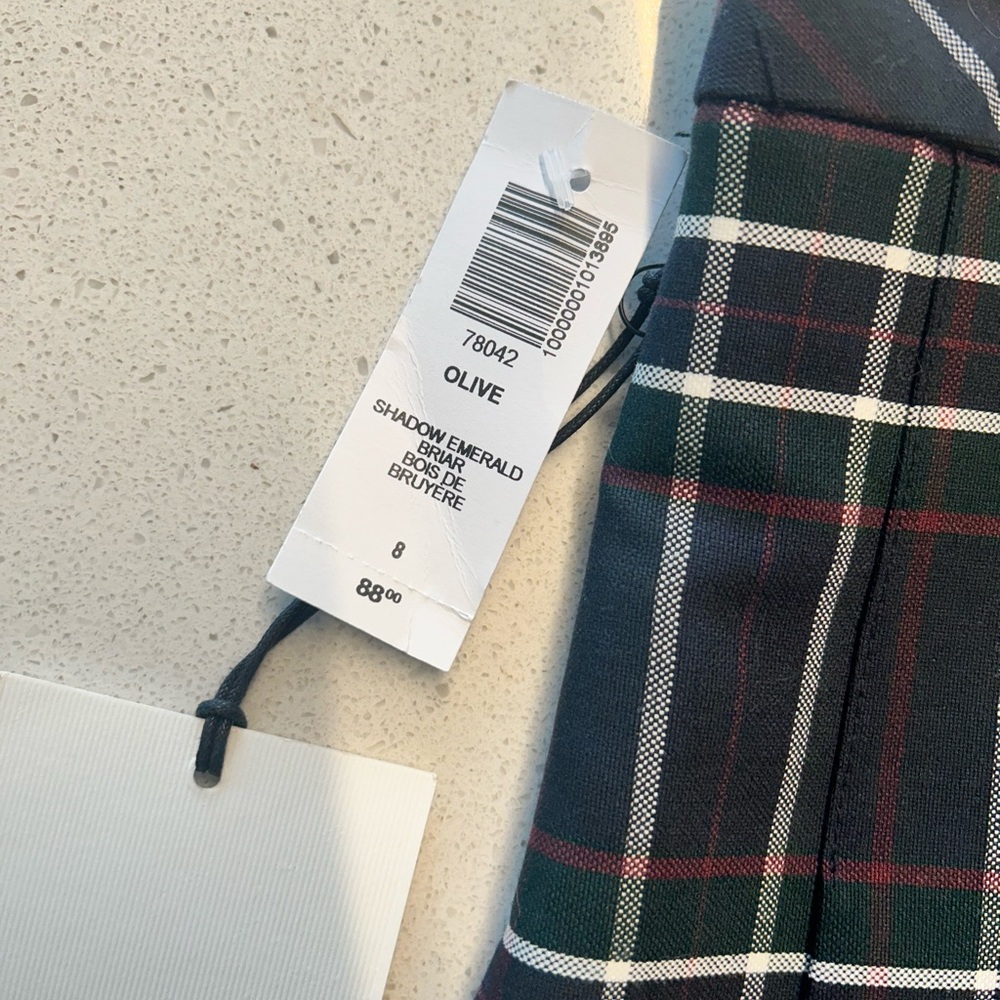 Sunday Best Olive Pleated Skirt NWT